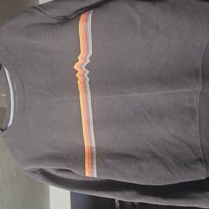 Patagonia Black Crewneck Sweatshirt with Multicolor Stripe